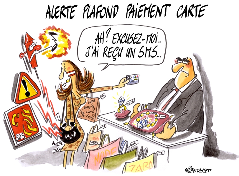 Alerte plafond carte bleue dessin Alerte plafond carte bleue