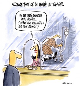 dessin : Allongement de la durée du travail