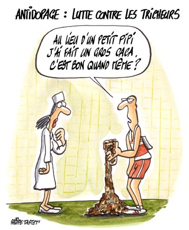 dessin : Antidopage - Lutte contre les tricheurs