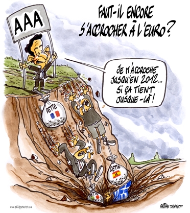 dessin : Faut-il encore s'accrocher à l'euro ?