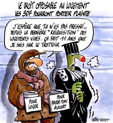 dessin : Le droit opposable au logement