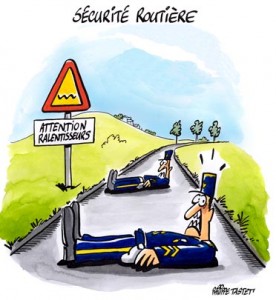 Sécurité routière, les gendarmes couchés