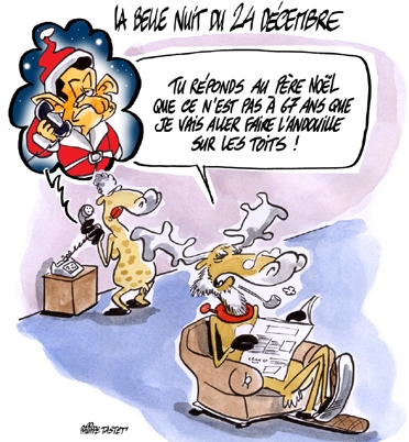 dessin : retraite, la belle nuit de noël