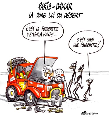 dessin : Paris-Dakar la dure loi du désert