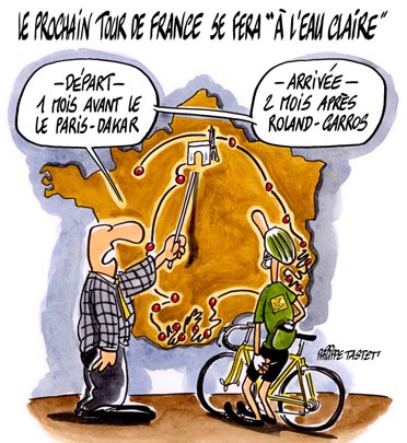 dessin : Le prochain Tour de France se fera sans dopage