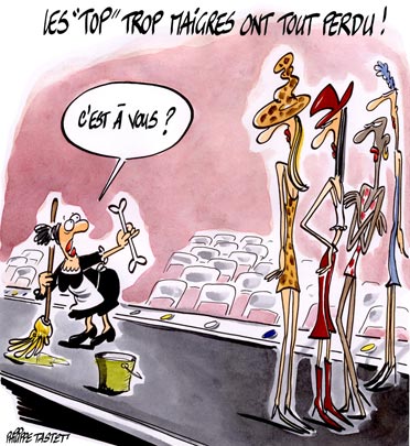 dessin : Top model, trop maigres pour être belles !