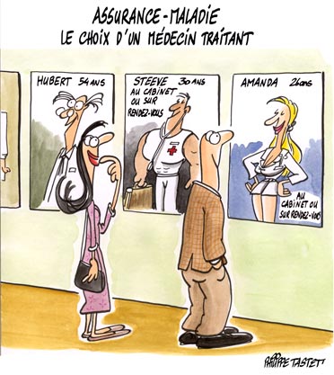 dessin : Assurance maladie - choix du médecin traitant