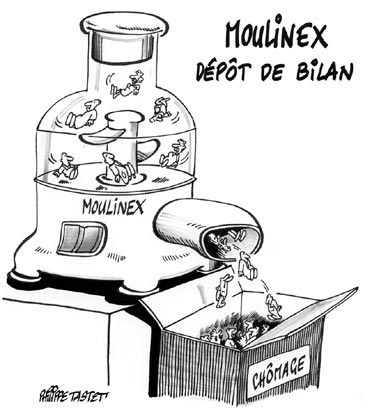 dessin : Moulinex dépôt de bilan