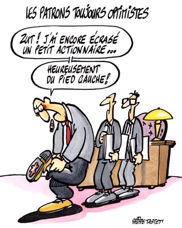 dessin : Les patrons toujours optimistes