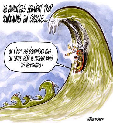 dessin : Les chalutiers trop gourmands en gazole