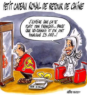 dessin : Petit cadeau Royal de retour de Chine