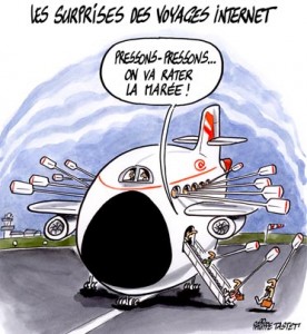 dessin : La surprise des voyages internet
