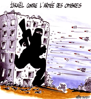 dessin : Guerre au Liban, Israël contre l'armée des ombres