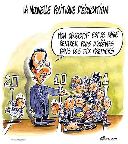 dessin : nouvelle politique de l'éducation pour la prochaine rentrée