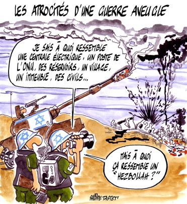 dessin : Les atrocités d'une guerre aveugle 