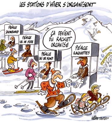 dessin : Les stations d'hiver s'organisent