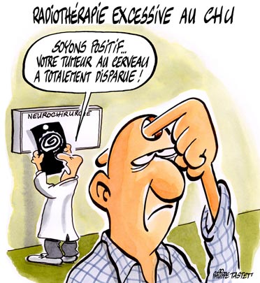 dessin : Radiothérapie excessive