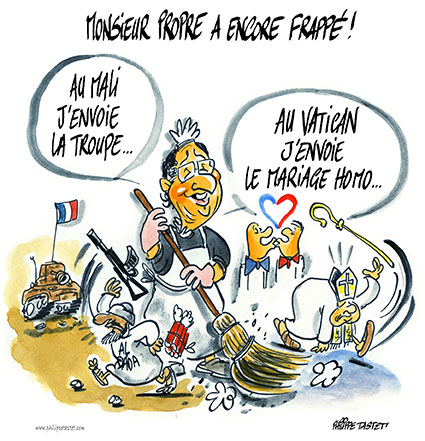 dessin démission du Pape