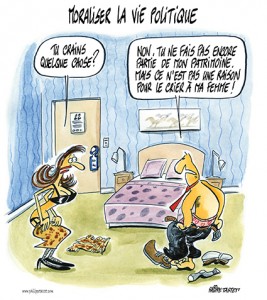 dessin de presse moralisation de la vie politique