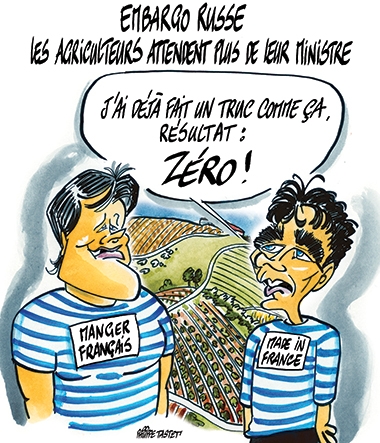 dessin de presse embargo russe